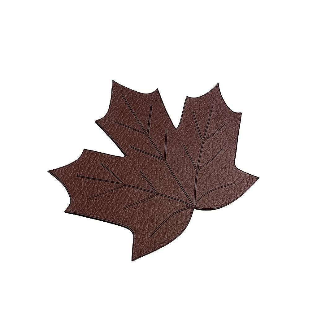 Leather Fall Leaf Coasters (Set of 4)-Leather Hide &amp; Scrap