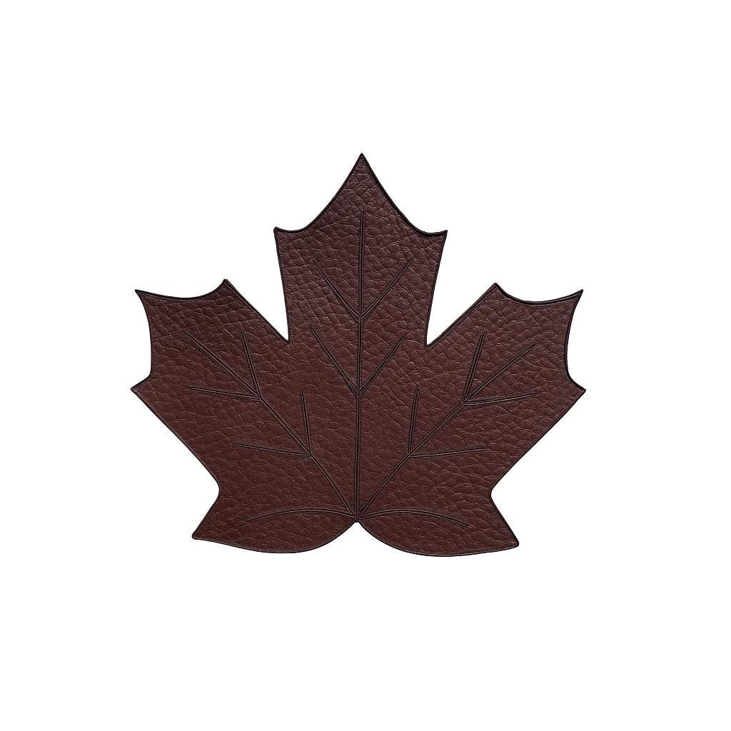 Leather Fall Leaf Coasters (Set of 4)-Leather Hide &amp; Scrap